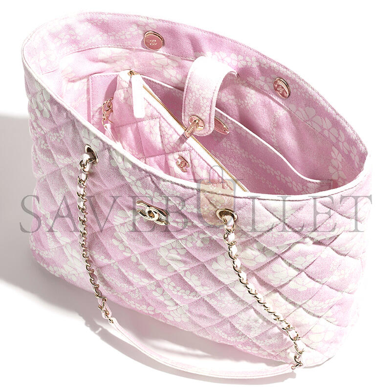 CHANEL MASTER COCO BEACH 2025 COLLECTION SHOPPING BAG PRINTED DENIM AS5429 (37*28.5*13cm)